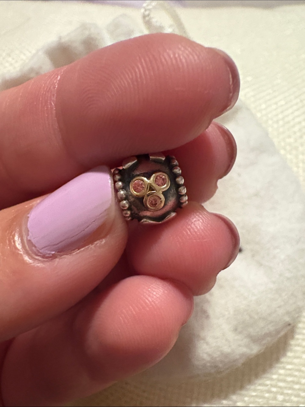 Retired Mom pandora two tone charm